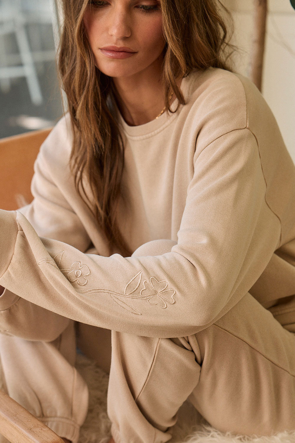 Patron Of the POOL ベージュ トレーナー 新品未使用 Perry Pullover in Oat | Cozy Cotton Loungewear Pullover