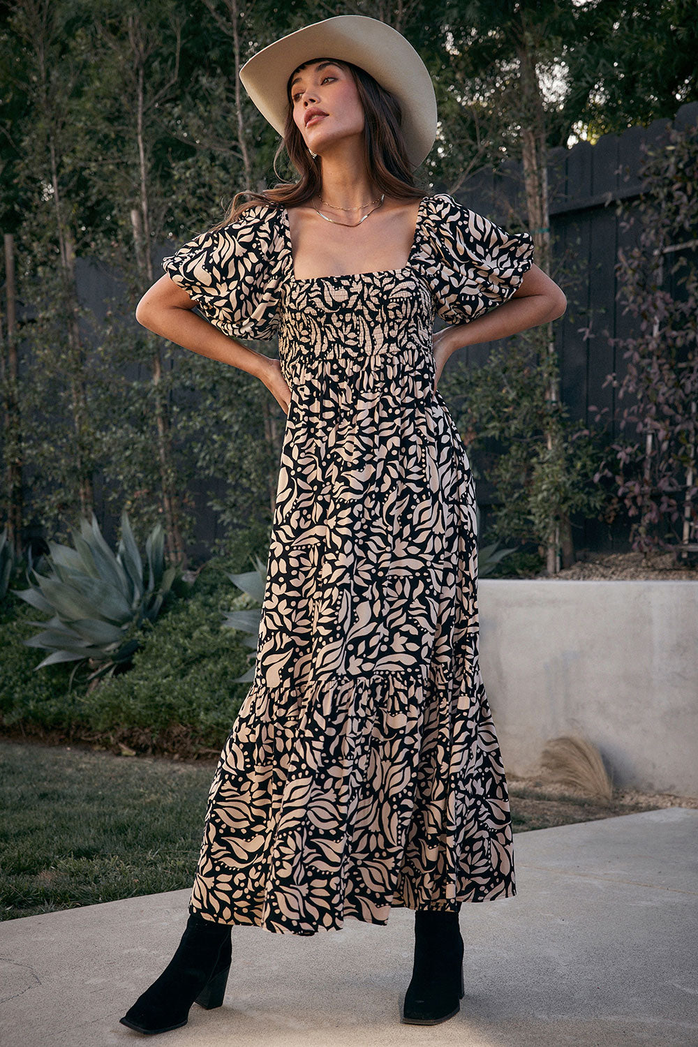 merrell midi dress saltwater luxe saltwater LUXE Merrell Maxi Dress In Black
