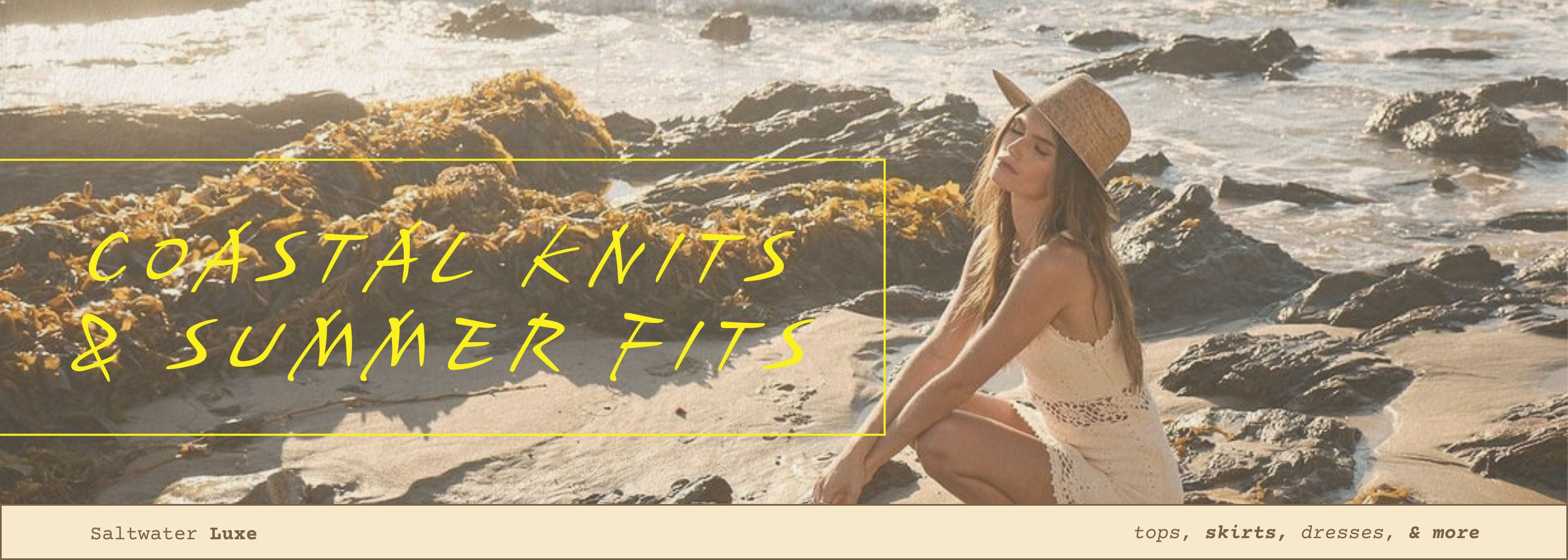 Shop Coastal Knits featuring lightweight sweaters, tanks, dresses and effortless summer styles from Saltwater Luxe