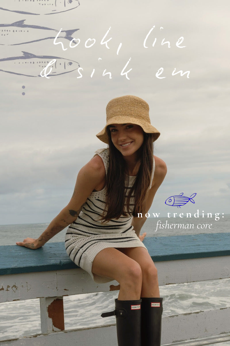 A coastal story unfolds—light layers, sun-faded tones, and effortless silhouettes inspired by the sea.