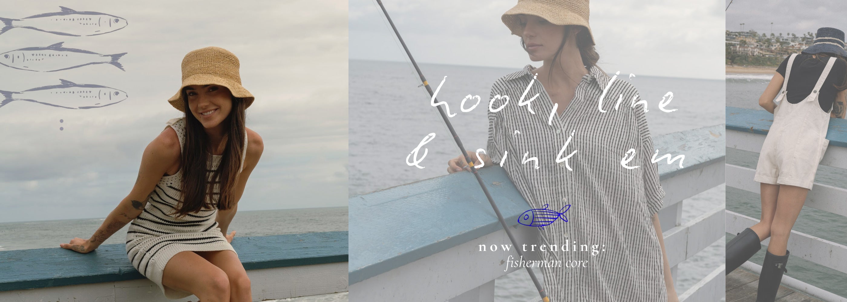 A coastal story unfolds—light layers, sun-faded tones, and effortless silhouettes inspired by the sea.