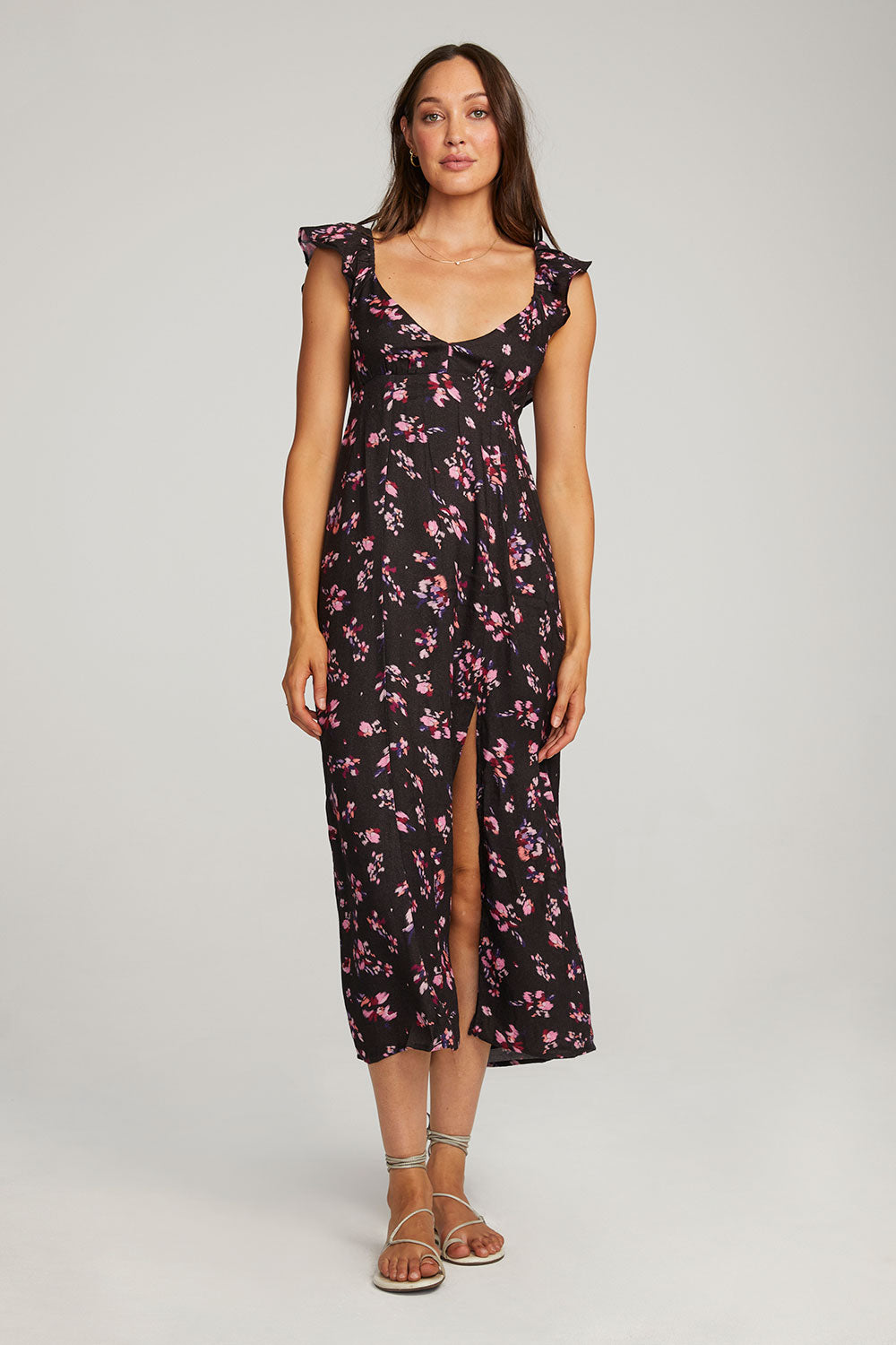 The Libbie Maxi Dress by Saltwater Luxe - Black Floral