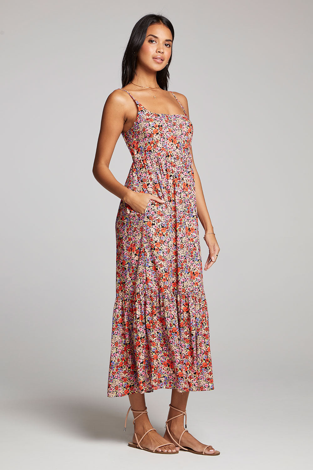 merrell midi dress saltwater luxe saltwater LUXE Merrell Maxi Dress In Black