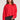 Front view of woman wearing the Saltwater Luxe Charmer Sweater in red with white heart patterns on a plain background