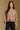 Model wearing the Saltwater Luxe Mimi Natural Sweater showing natural Fair Isle-inspired striped crewneck sweater, front view
