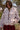 Model wearing the Saltwater Luxe Orian Natural Jacket with small allover motifs, editorial view