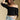 Front view of a woman wearing the Saltwater Luxe Lewis Top on a neutral background with black flat brimmed hat