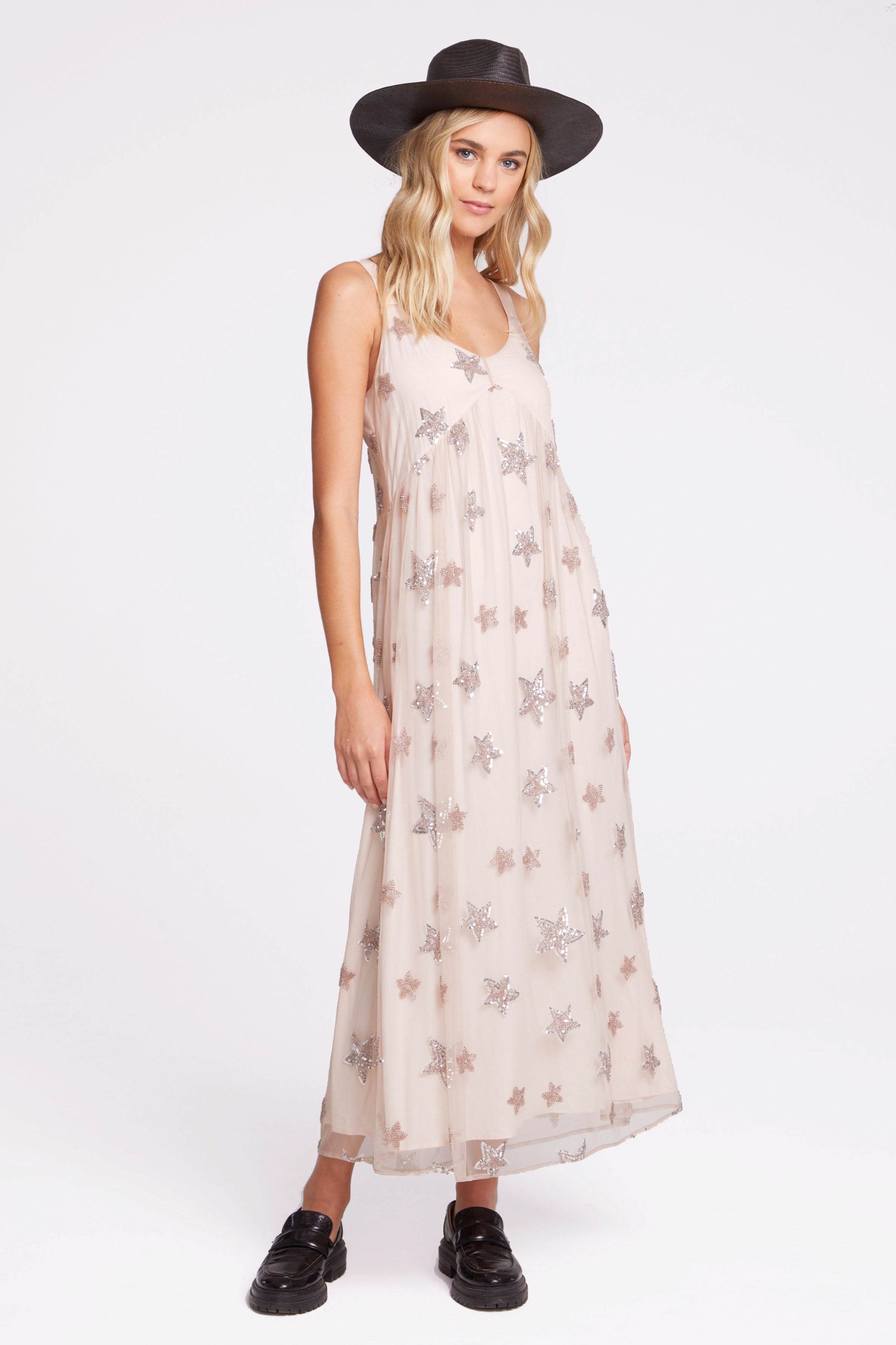 Chloe White Tulle High-Low Maxi Dress
